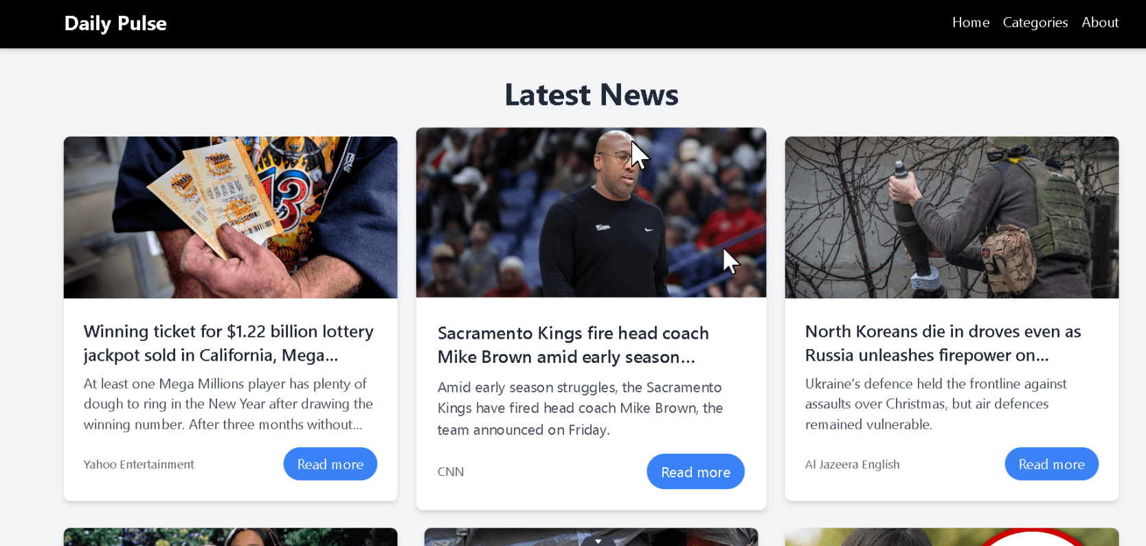 Screenshot of DailyPulse